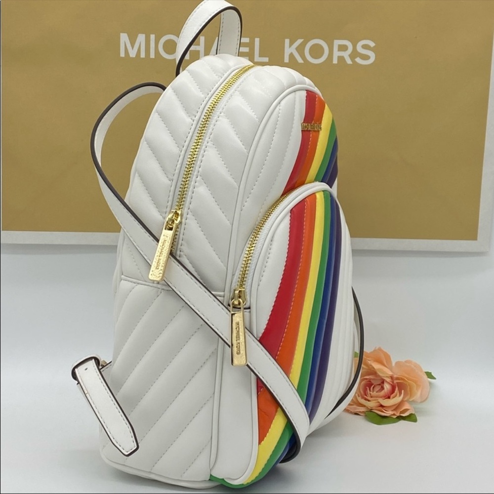 MICHAEL KORS ABBEY MD BACKPACK VEGAN FAUX LEATHER - Picture 3 of 16